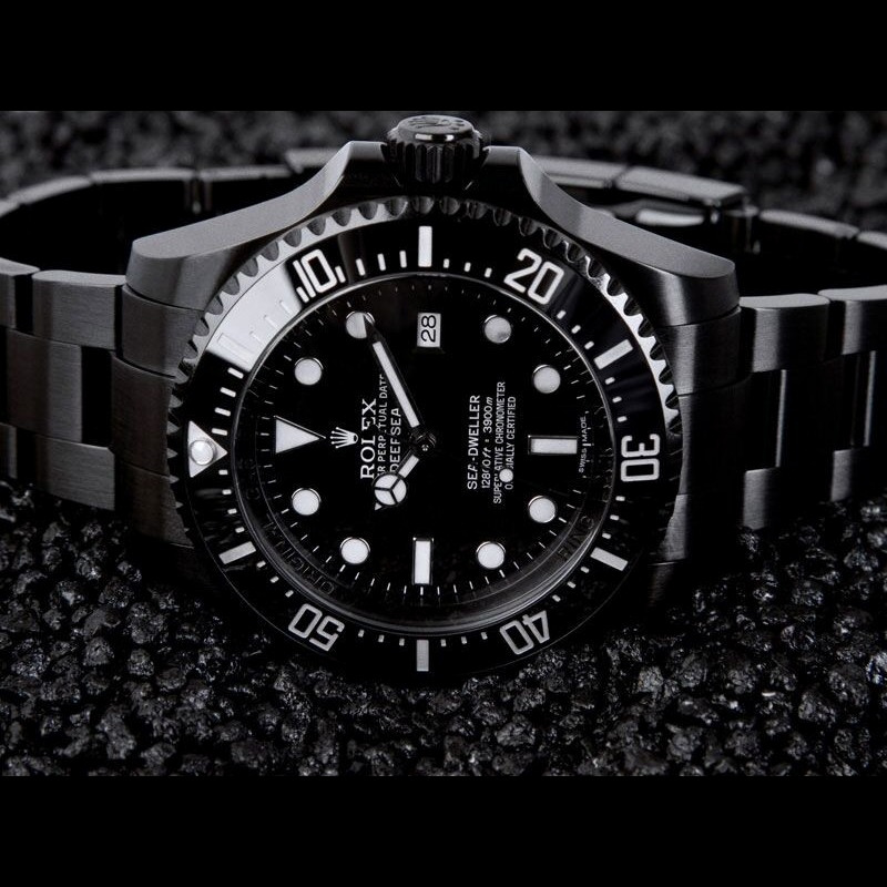 Rolex Sea-Dweller Deepsea 116660 PVD/DLC Coated Stainless Steel Black Dial 44MM Mens Replica Watch