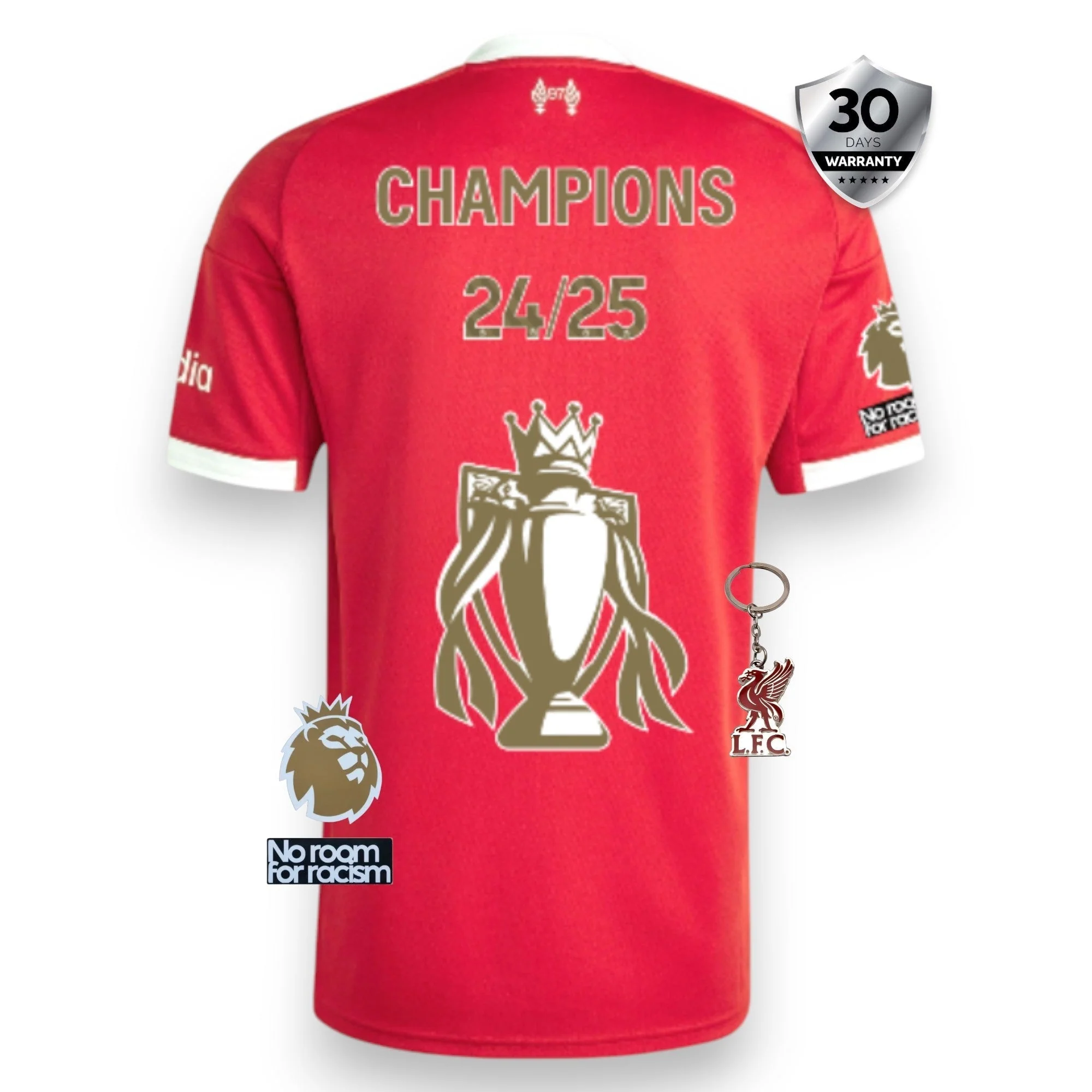 Liverpool Home Jersey 2025/26 - CHAMPIONS 24/25 & Gold Trophy