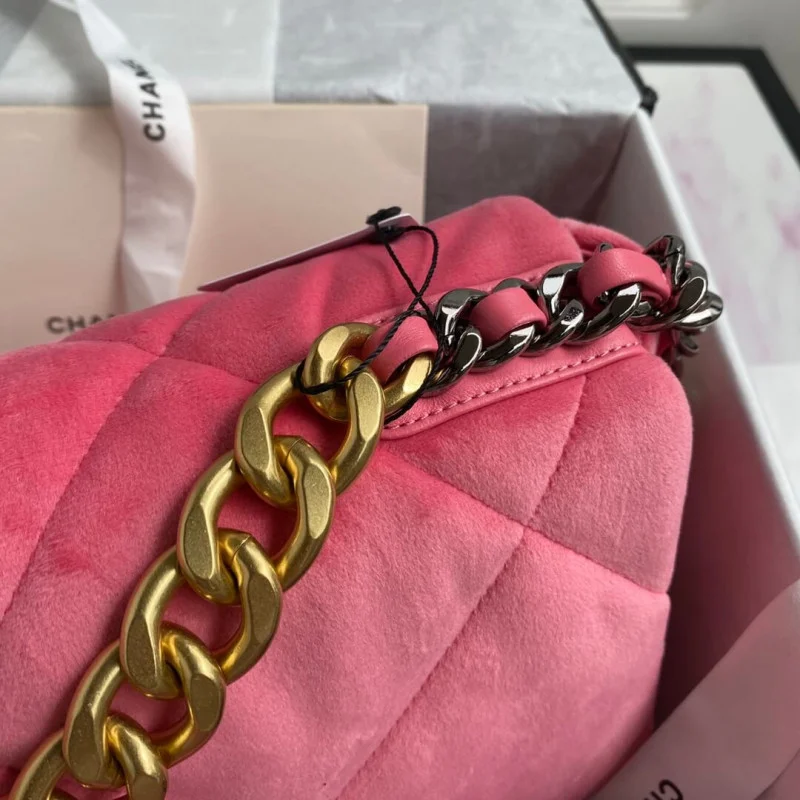Chanel 19 Large Velvet Flap Bag As1161