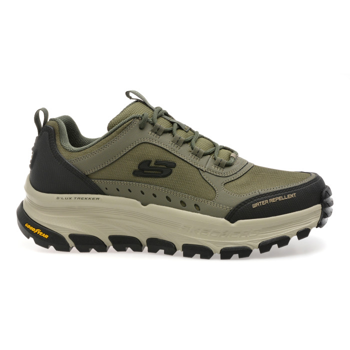 Pantofi sport SKECHERS kaki, D LUX TREKKER, din material textil