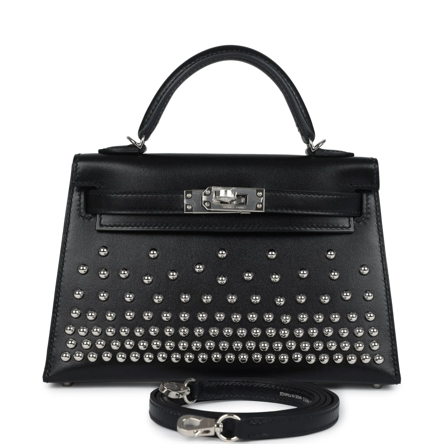 Hermes Kelly Sellier 20 Clout�� Black Box Palladium Hardware