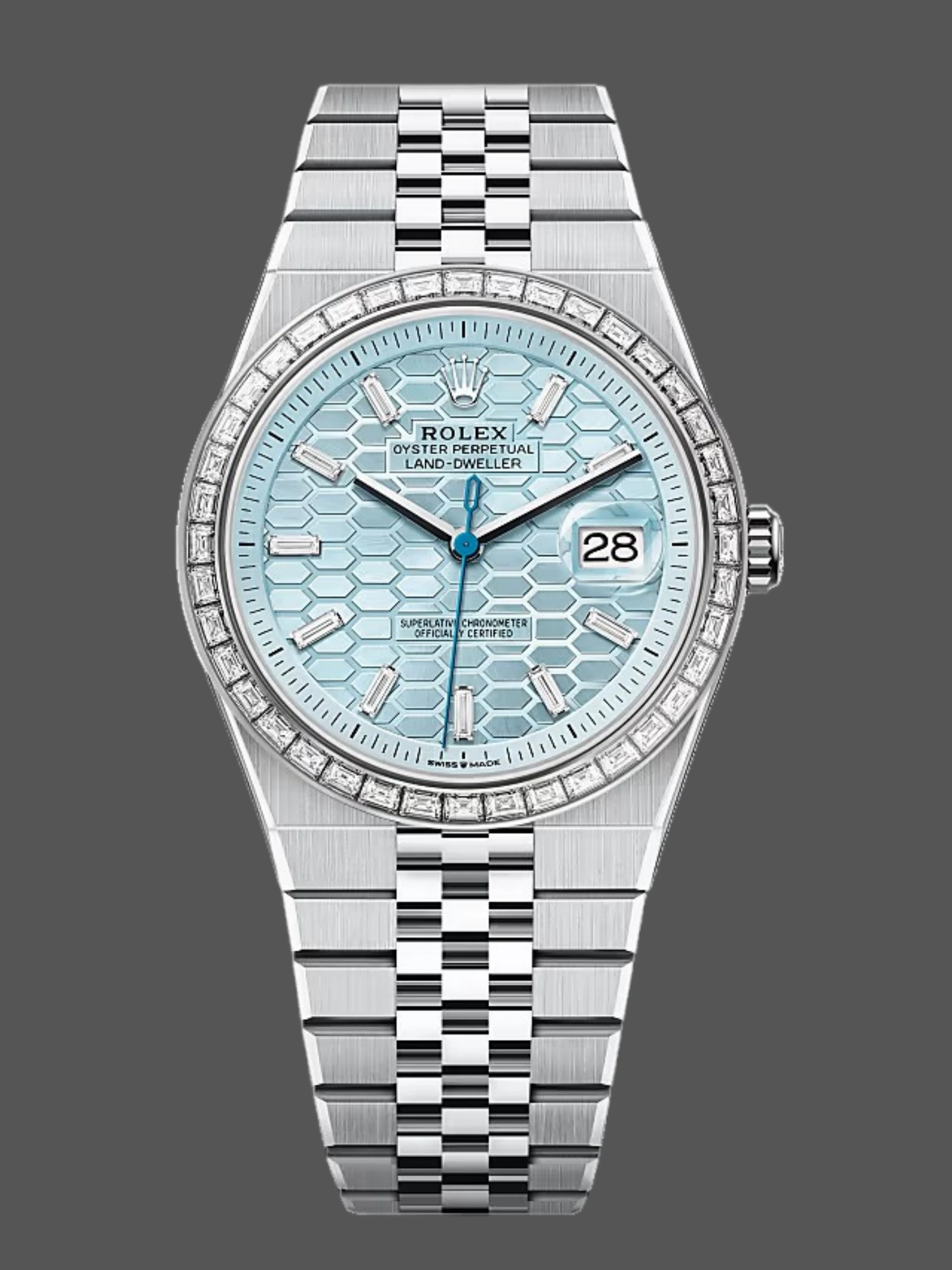 Rolex Land-Dweller 36 Oyster, 36 mm, platinum and diamonds M127286TBR-0001