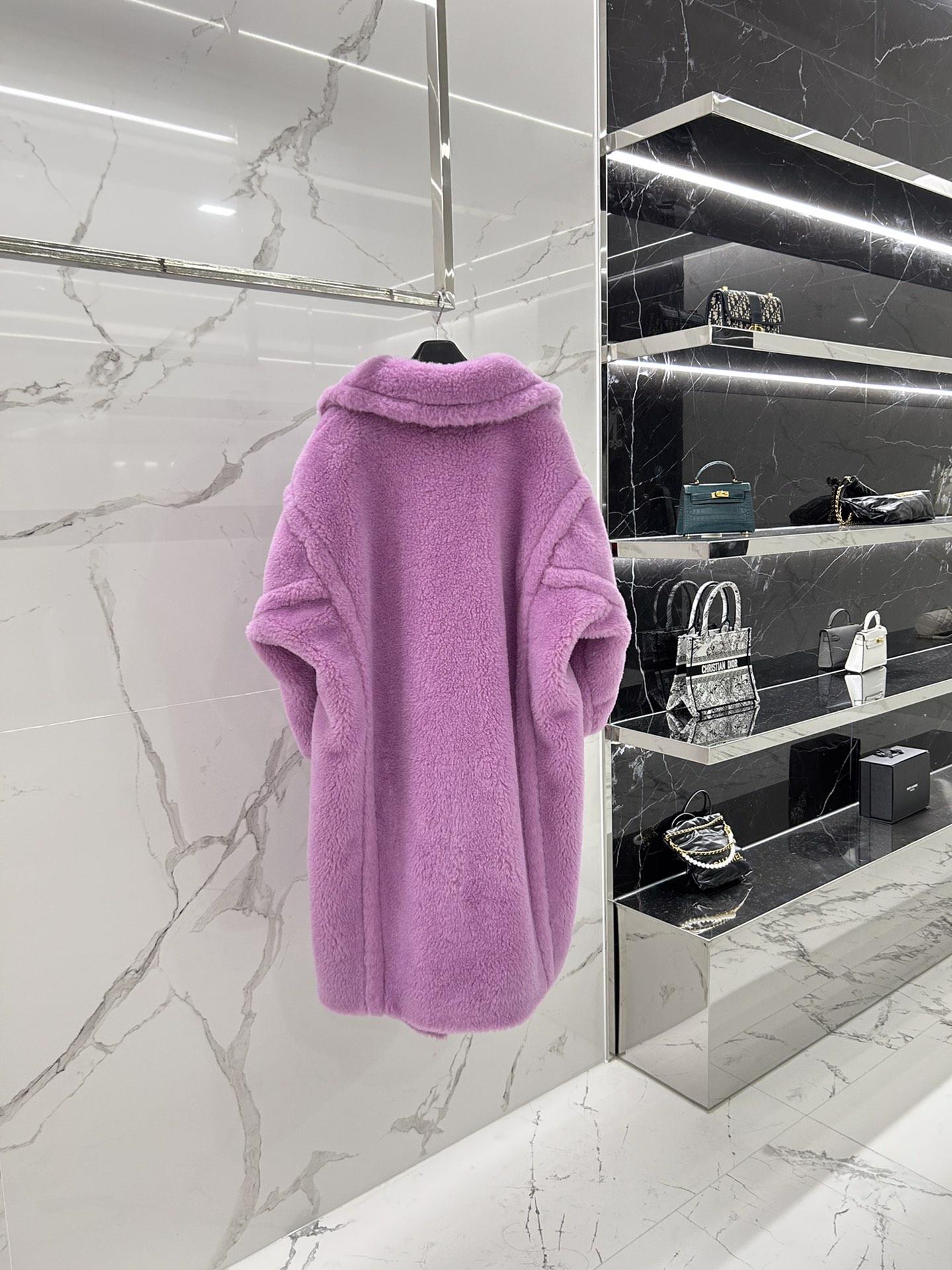 Max Mara Teddy fur long coat Size XS-M