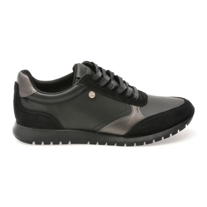 Pantofi sport GEOX negri, D55YPC, din piele naturala