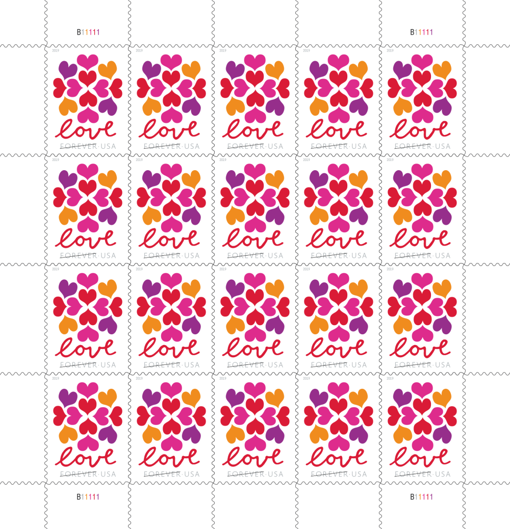 2019 Hearts Blossom - Stamps Forever