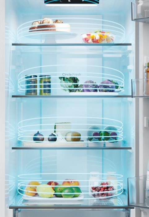 CANDY - Frigorifero combinato CNCQ2T518EX Classe E 279 lt-Acciaio inox