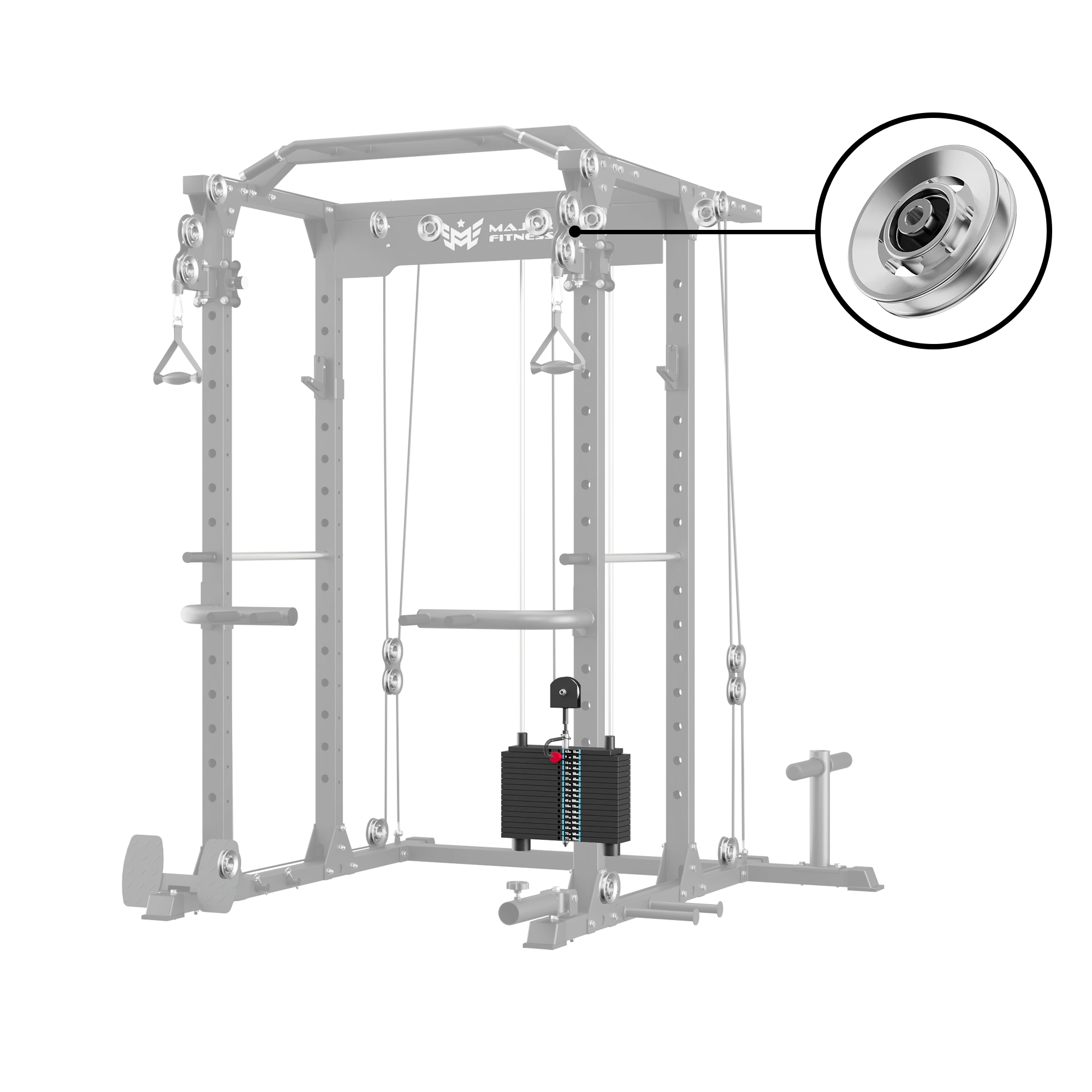Major Fitness Aluminum Pulley & Weight Stack Bundle