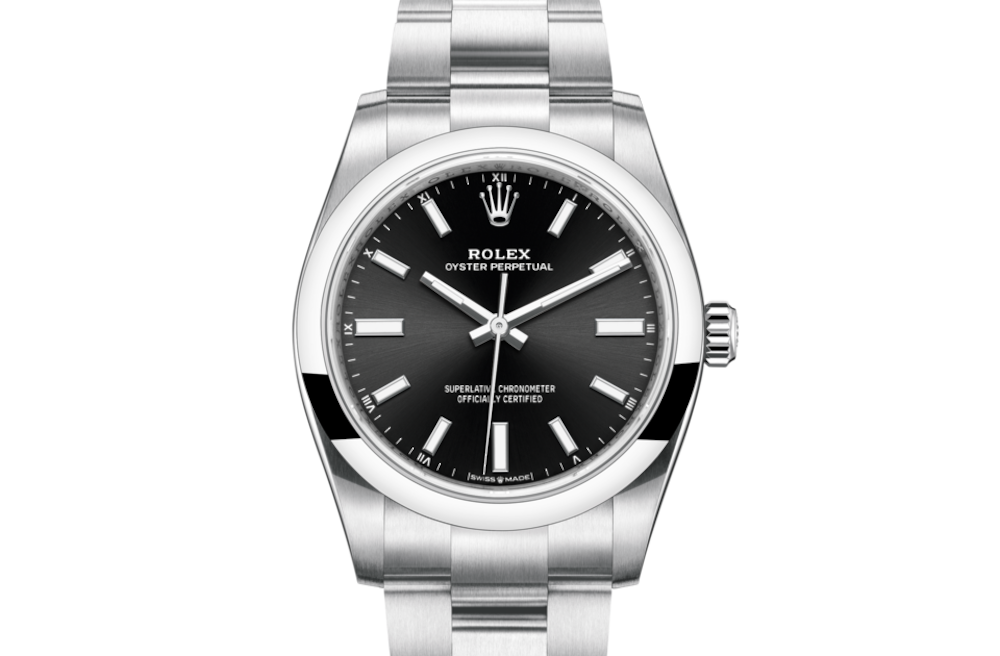 LadyRolex  OYSTER PERPETUAL 34 Bright Black，124200