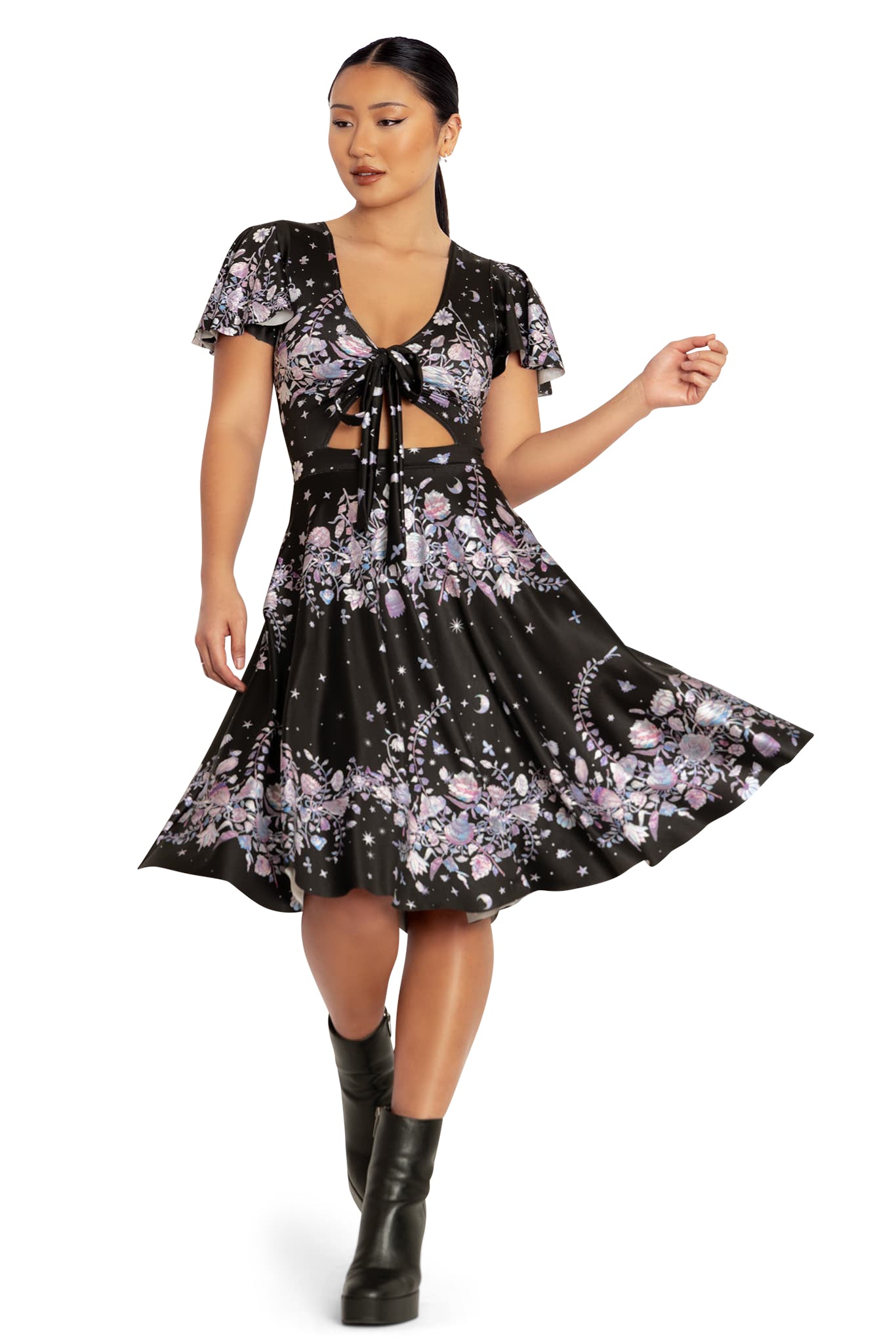Women’s Pearl-Embellished Midi Dress