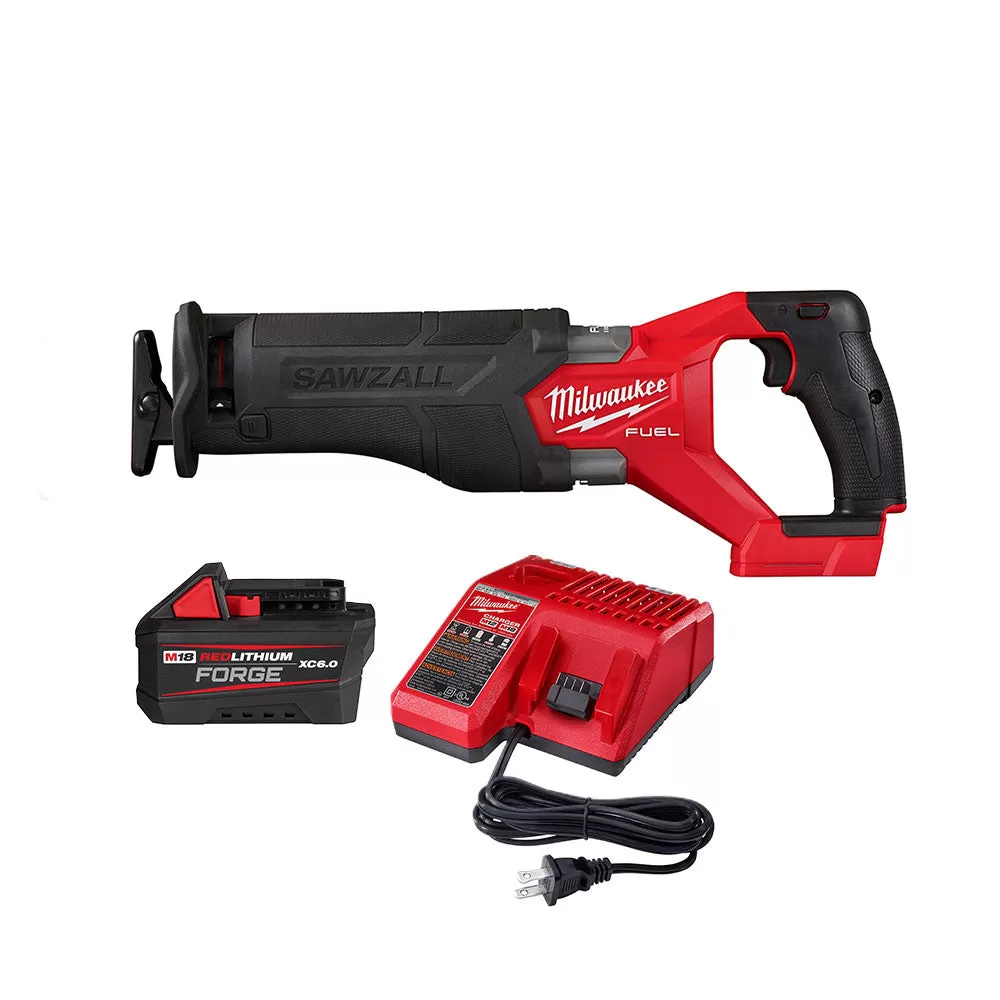 Milwaukee 2821-21F M18 FUEL Sawzall Kit w/M18 Redlithum FORGE XC6.0 Battery Pack