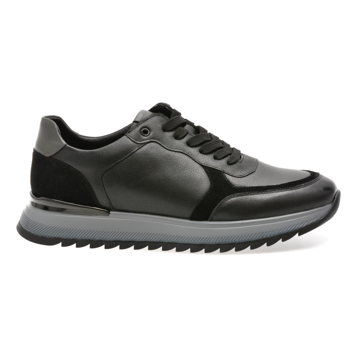Pantofi sport EPICA negri, M347, din piele naturala