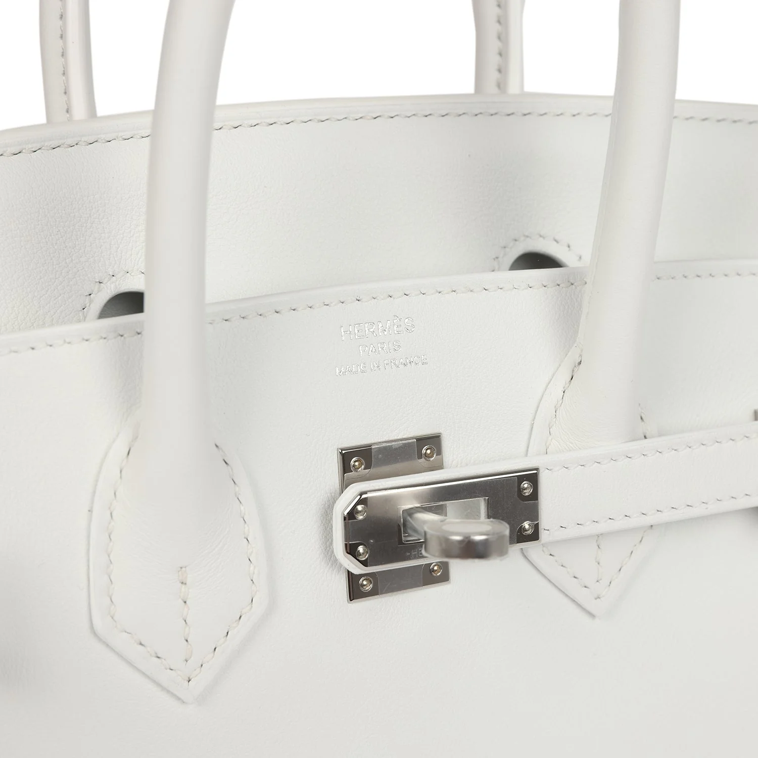 Hermes Birkin 25 New White Swift Palladium Hardware