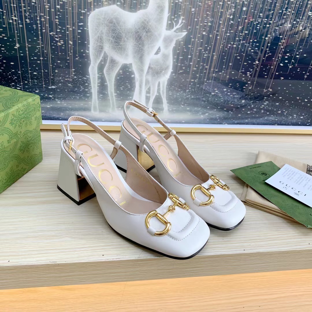 Gucci Slingback With Horsebit Pumps Size 35-41 4-Color