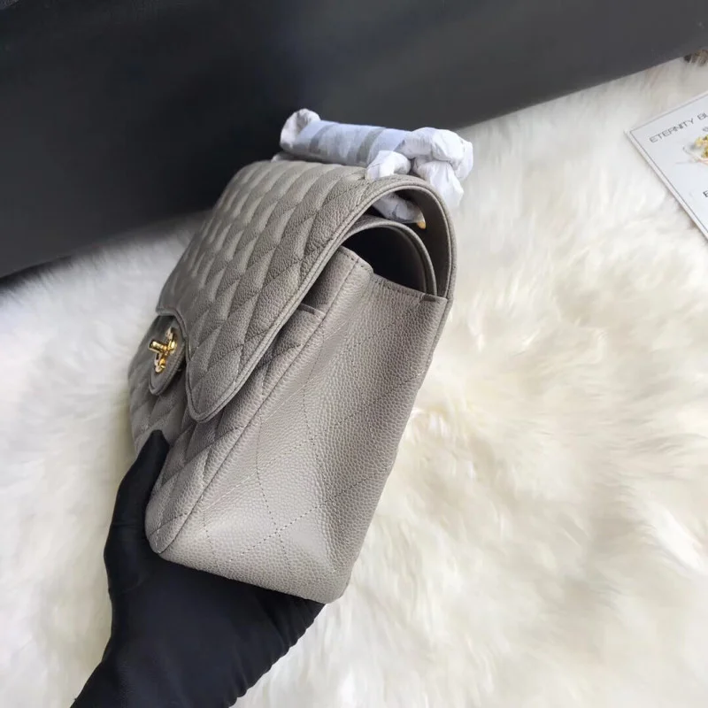 Chanel Caviar Calfskin 30Cm Class-Flap Bag A01113