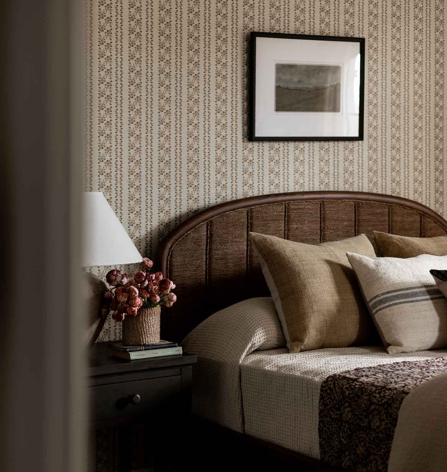 Marisol Stripe Grasscloth Wallpaper