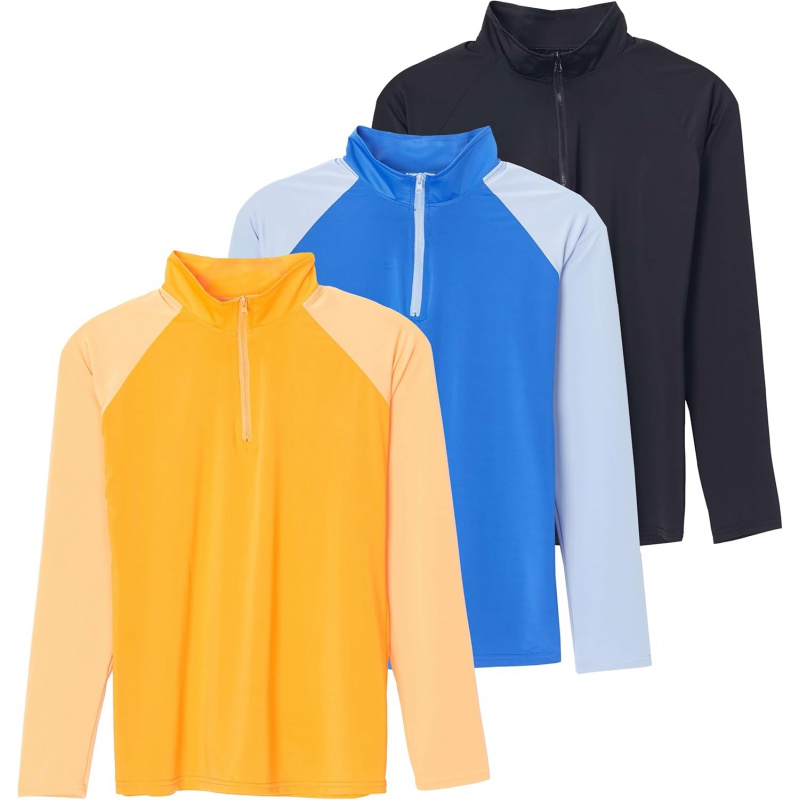 AURETOP 3 Pack: Women's 1/4 Zip Rash Guard