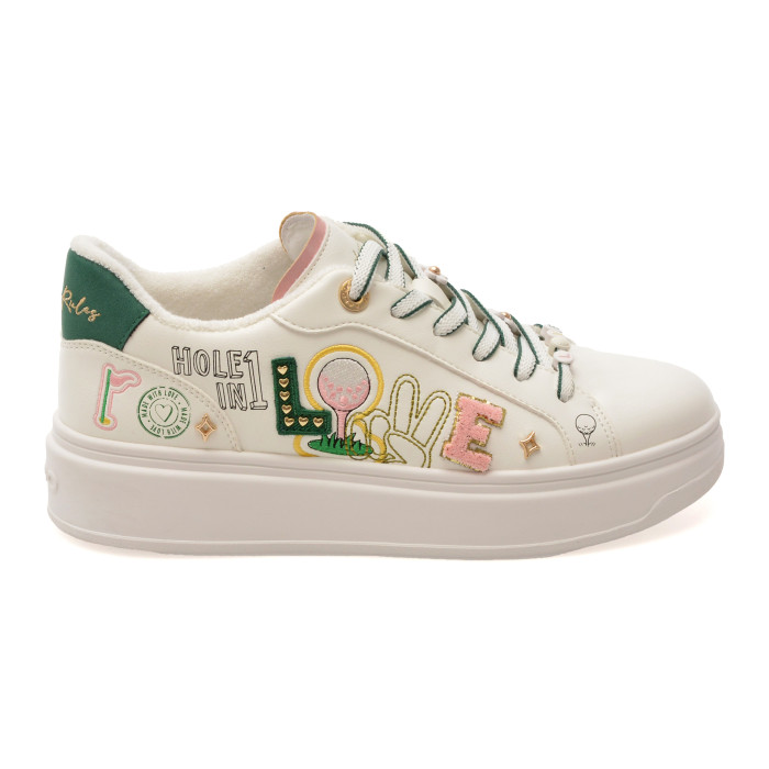 Pantofi sport ALDO albi, FOREMORE 138, din piele ecologica