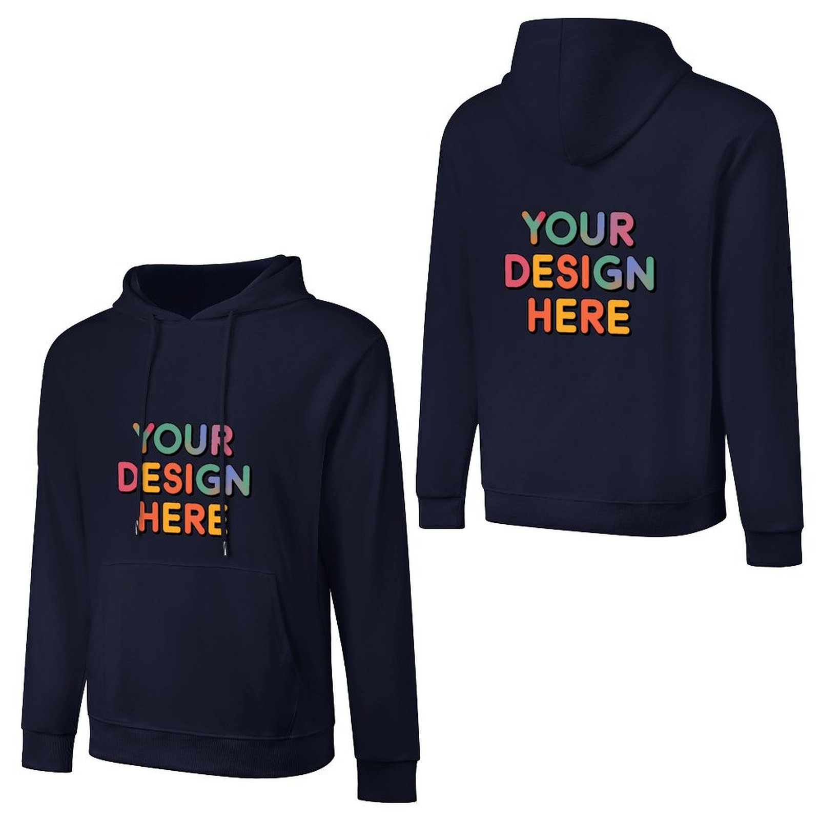 Personalized Custom Men’s 100% Cotton Hooded Sweater with Graphic Patterns