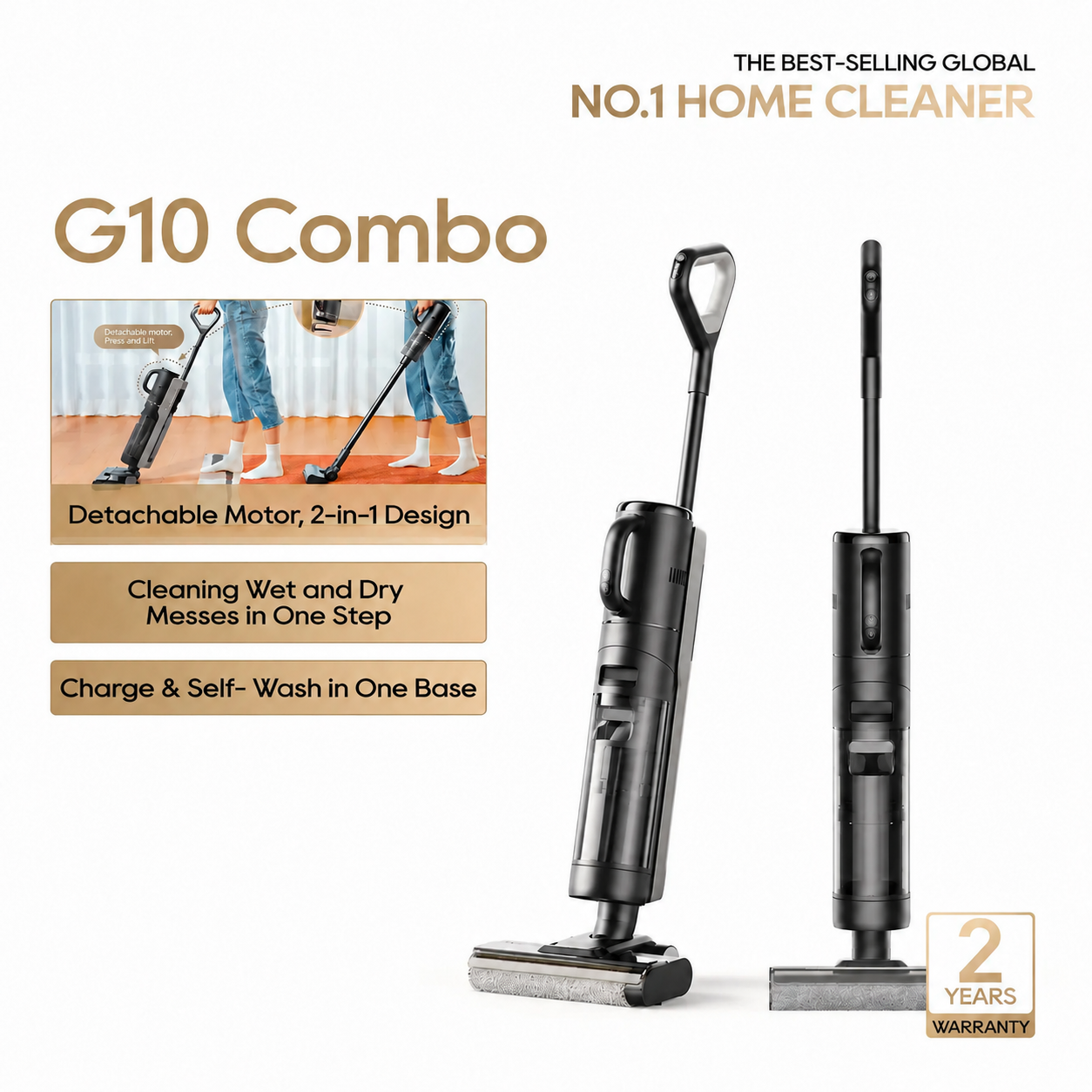 🔥Clearance Sale🔥 G10 Pro Elite Wet & Dry Vacuum Mop – Cordless Floor Cleaner