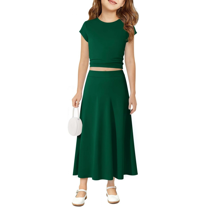 Girls 2 Piece Maxi Skirt Set