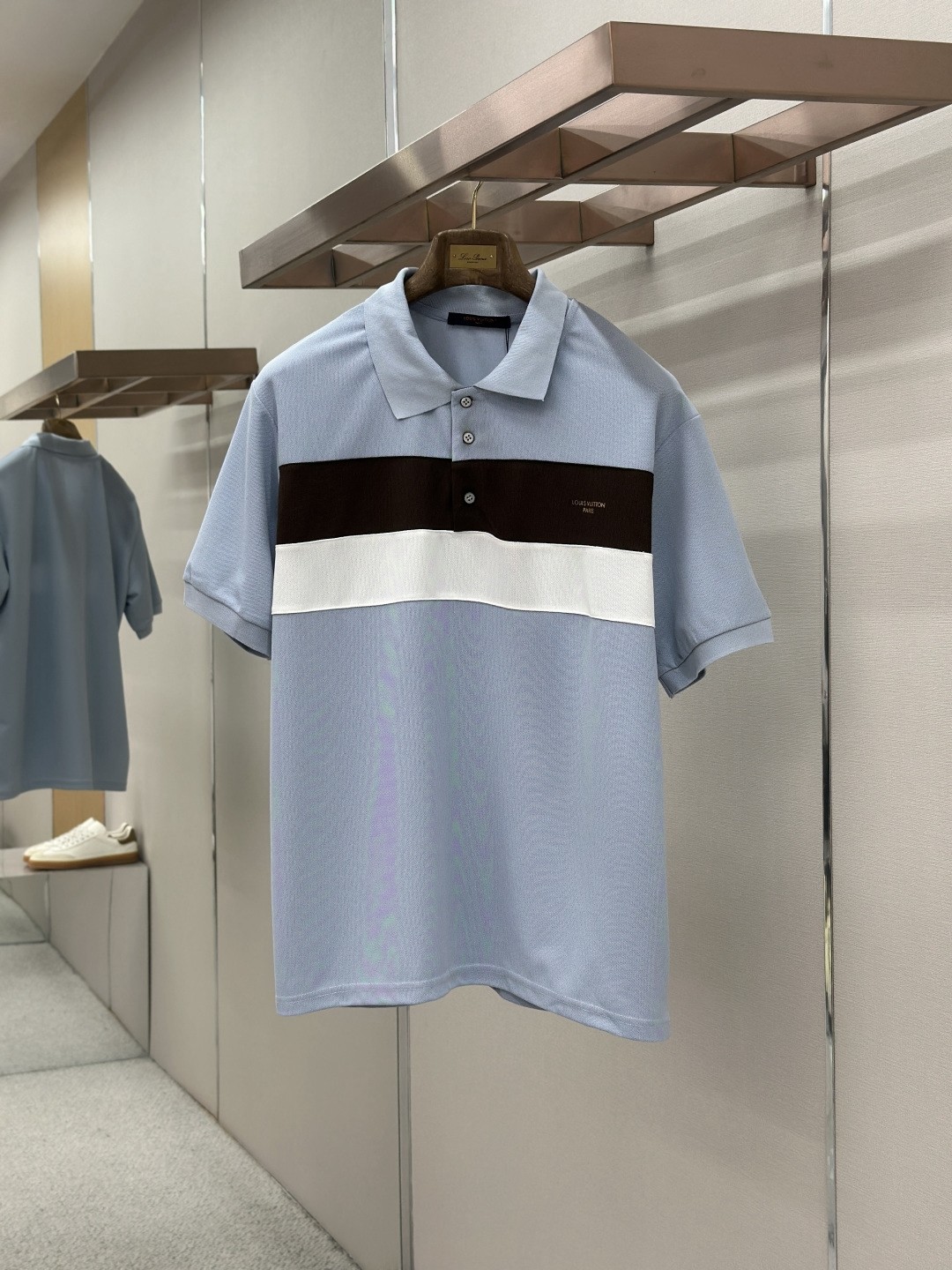 L X V Striped Polo shirt