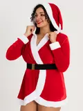 Lovehoney Fantasy Plus Size Santa Cutie Hooded Wrap Dress