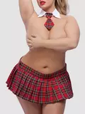 Lovehoney Fantasy Plus Size Tartan Skirt and Tie Set