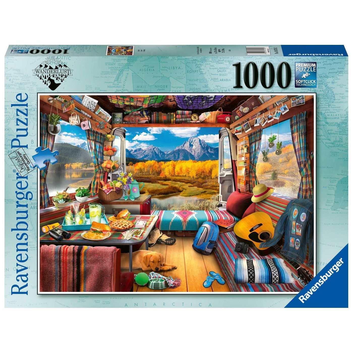 Wanderlust Vanlife Camper Camping 1000 Piece Puzzle
