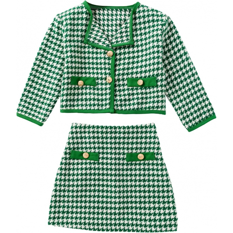 Girl's 2 Piece Houndstooth Outfits