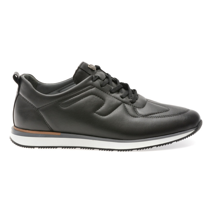 Pantofi sport BITE THE BULLET negri, NR224, din piele naturala