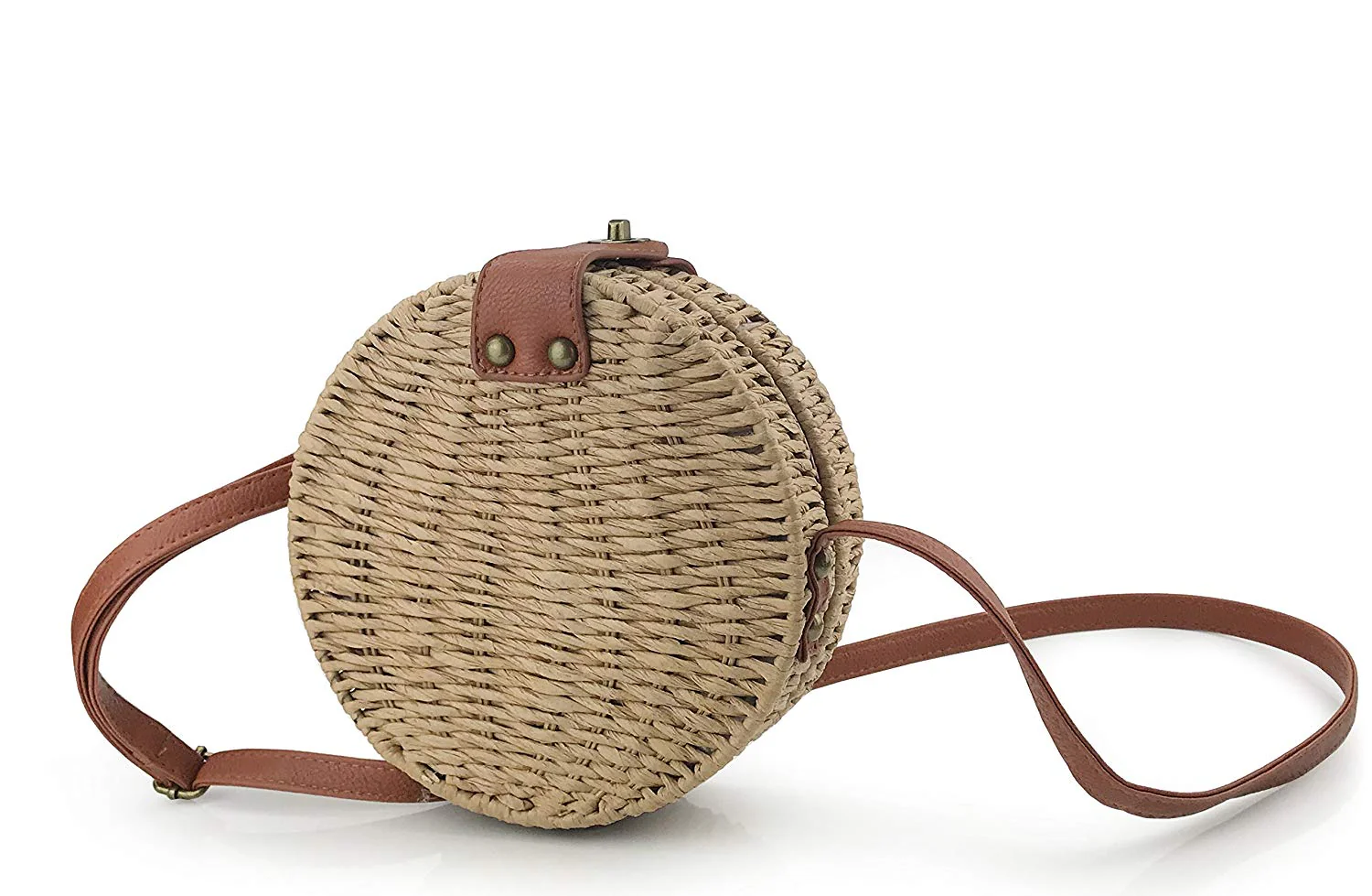 Round Straw Cross body Bag