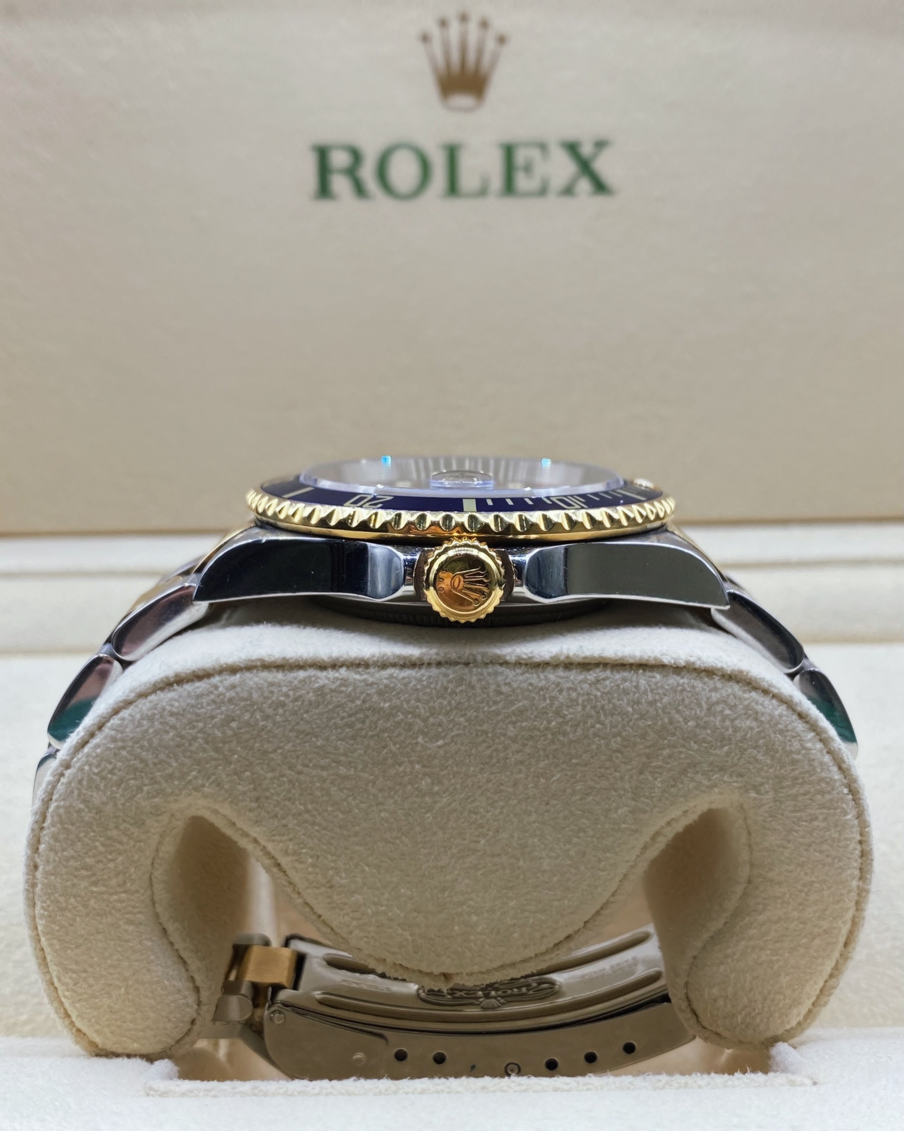 Rolex Submariner Bluesy Blue Index Dial Oyster Bracelet Mens Watch 116613lb-0005