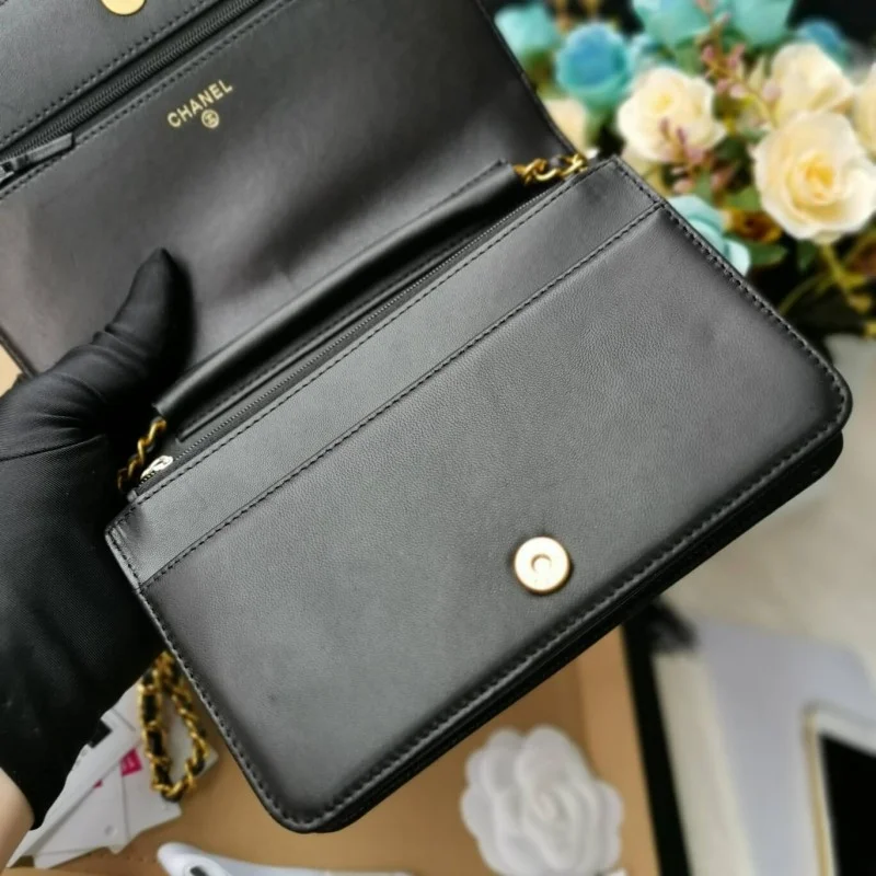 Chanel Lambskin Leboy W-Chain Bag 80287