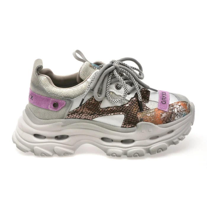 Pantofi sport GRYXX gri, 2926, din piele naturala