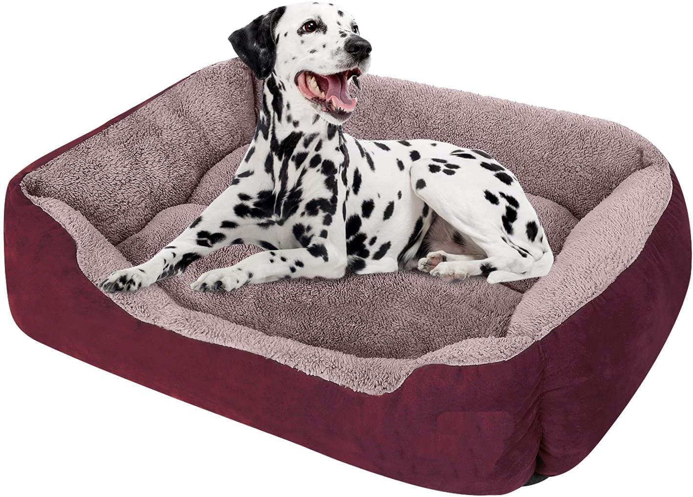 Beds & Furniture Dog Bed Machine Washable Rectangle Breathable Soft Cotton with Nonskid Bottom Extra Large Pet Bed for Medium and Large Dogs or Multiple