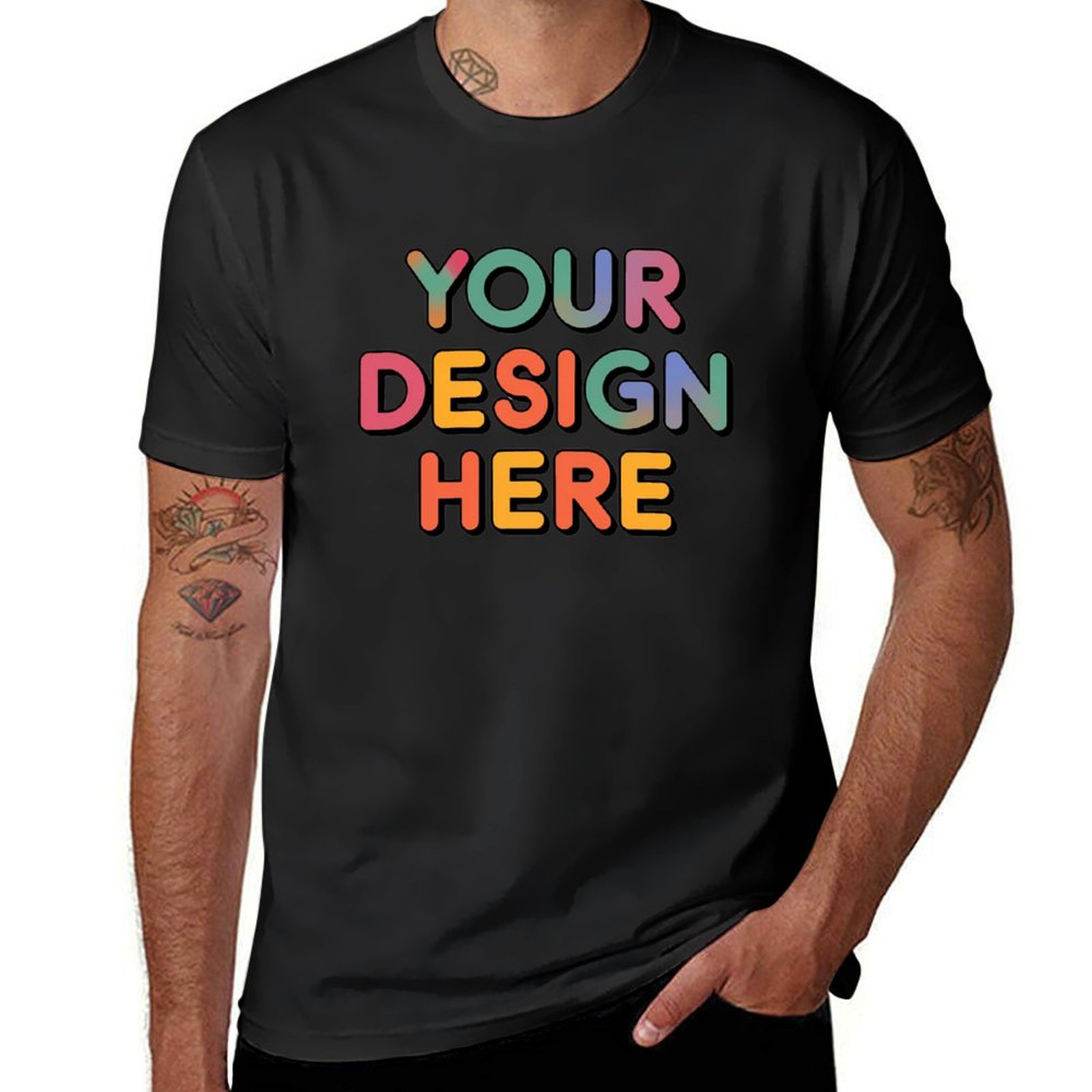 Customized Men’s Short Sleeve T-Shirt (Double-Sided Print) in Pure Cotton