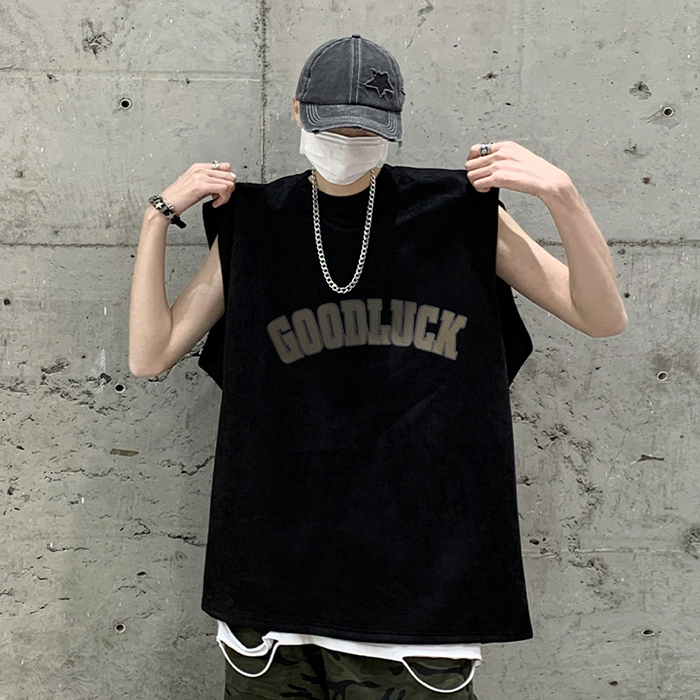 Thin ice silk vest sleeveless summer T-shirt for men