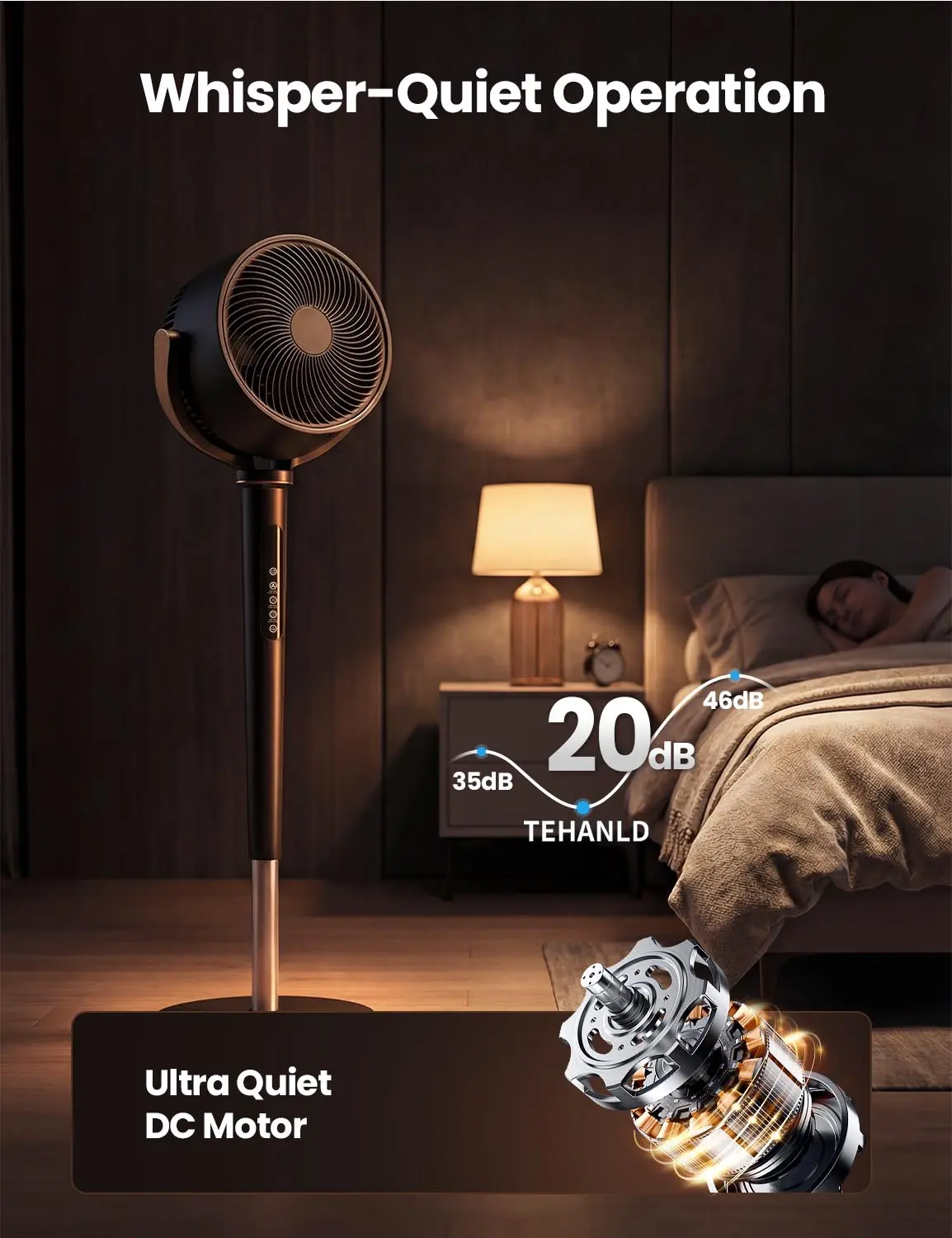 Flash Sale💥[Summervibes]Fan for Bedroom, 120° Oscillating Standing Fans