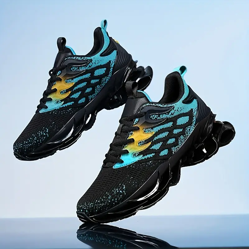 Lightweight Breathable Running Shoes – Knit Fabric Upper & TPU Sole
