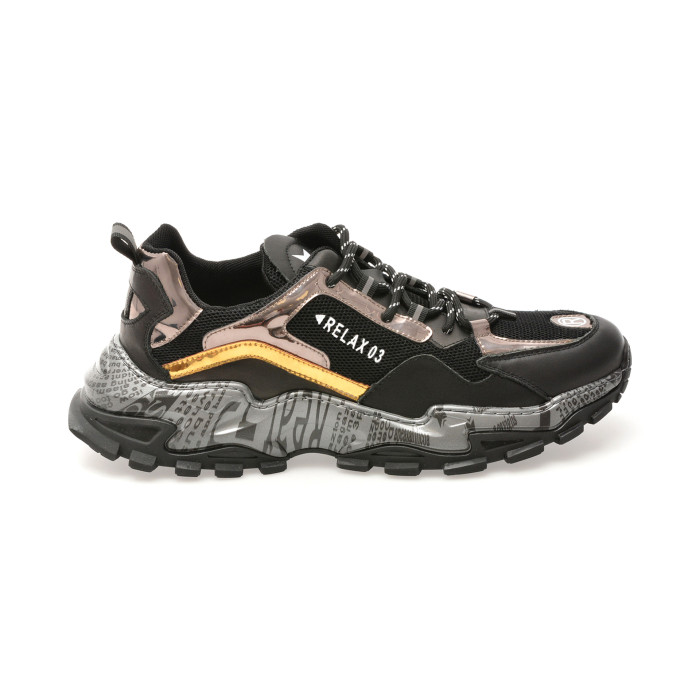 Pantofi sport BITE THE BULLET negri, 20312, din material textil