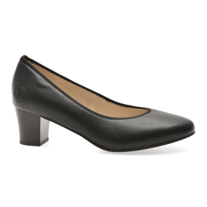 Pantofi eleganti RIEKER negri, 44650, din piele ecologica