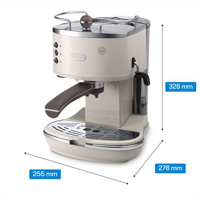 DE LONGHI - ICONA VINTAGE ECOV311.BG MACCHINA DA CAFFÈ MANUALE-beige/marrone