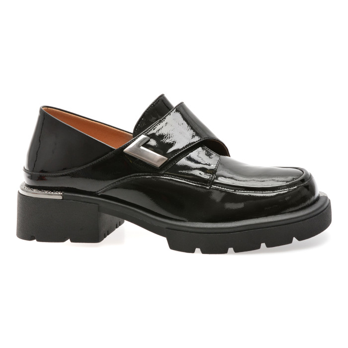 Mocasini  GRYXX negri, M304, din piele naturala lacuita