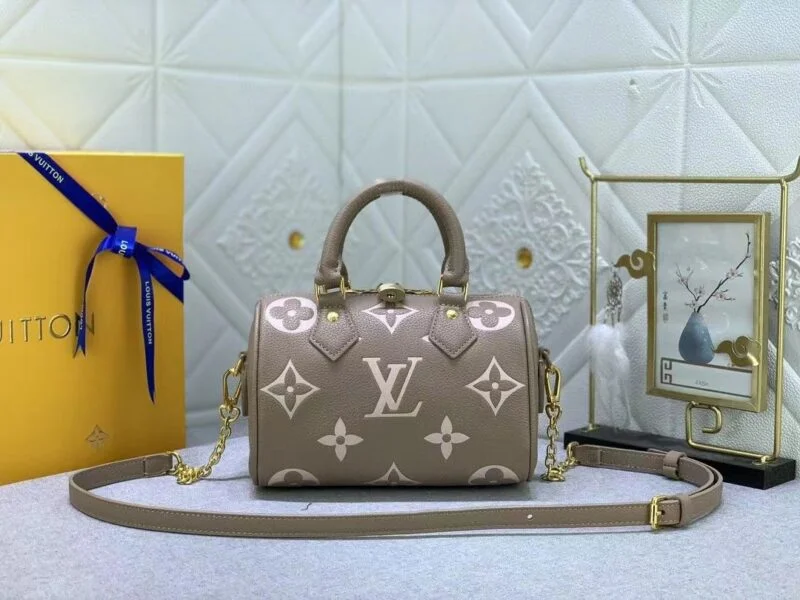 Louis Vuitton Speedy Bandouliere 20 Bicolor Monogram Empreinte Leather M46575