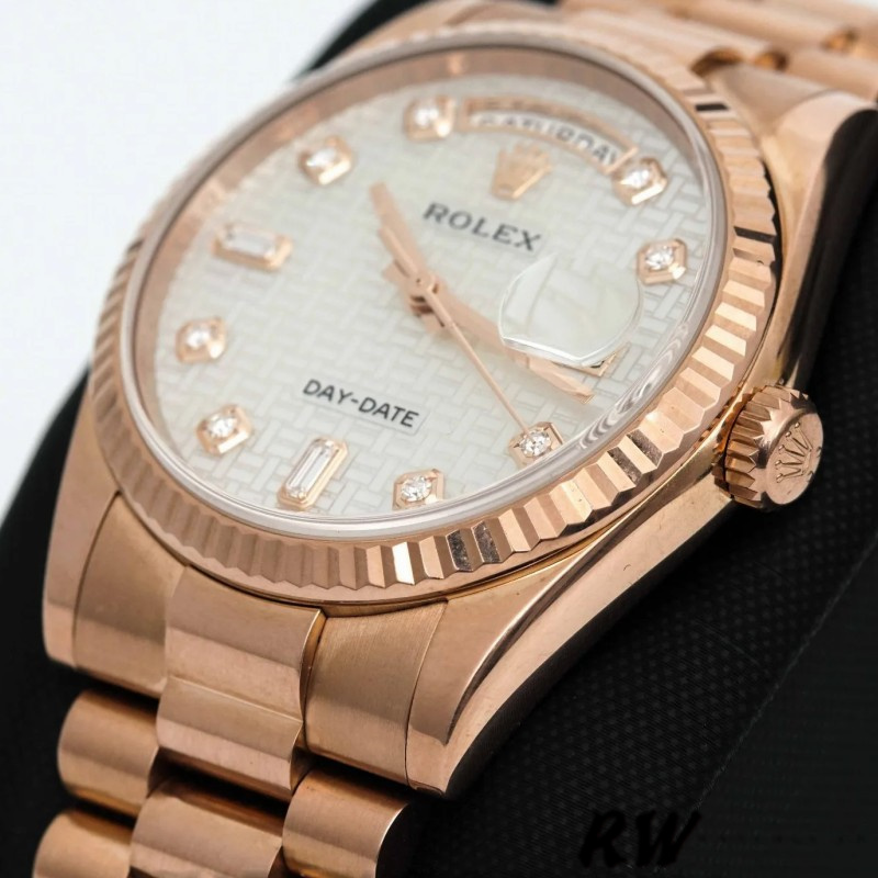 Rolex Day-Date 118235 Mother of Pearl White Dial 36mm Unisex Replica Watch