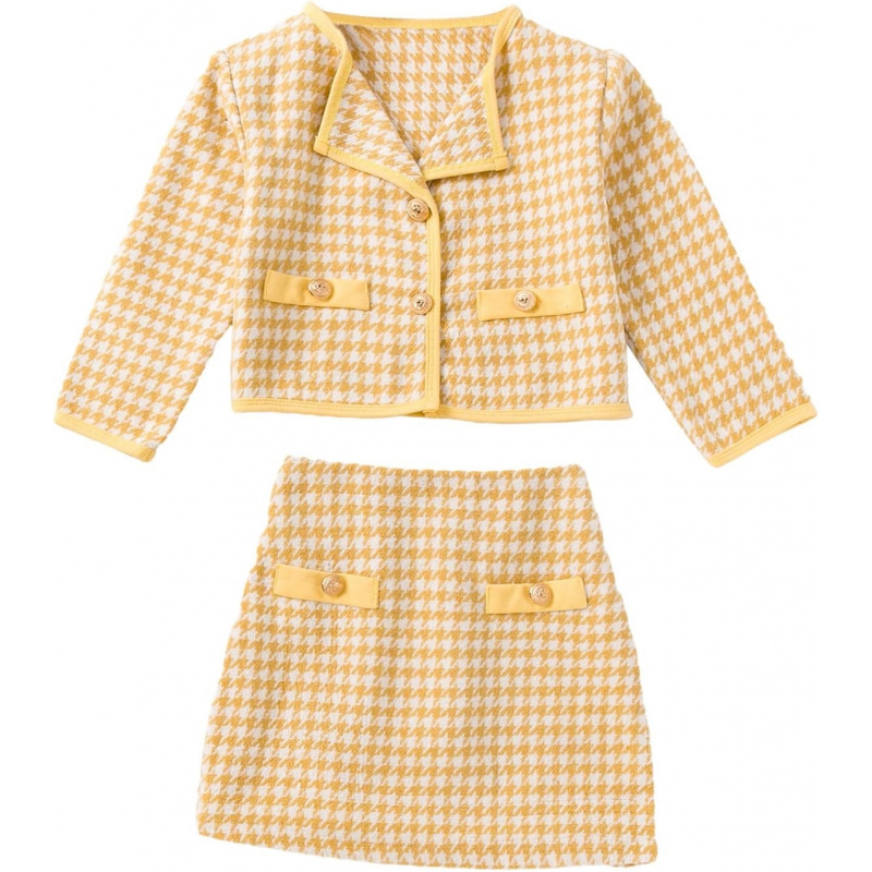 Girl's 2 Piece Houndstooth Outfits