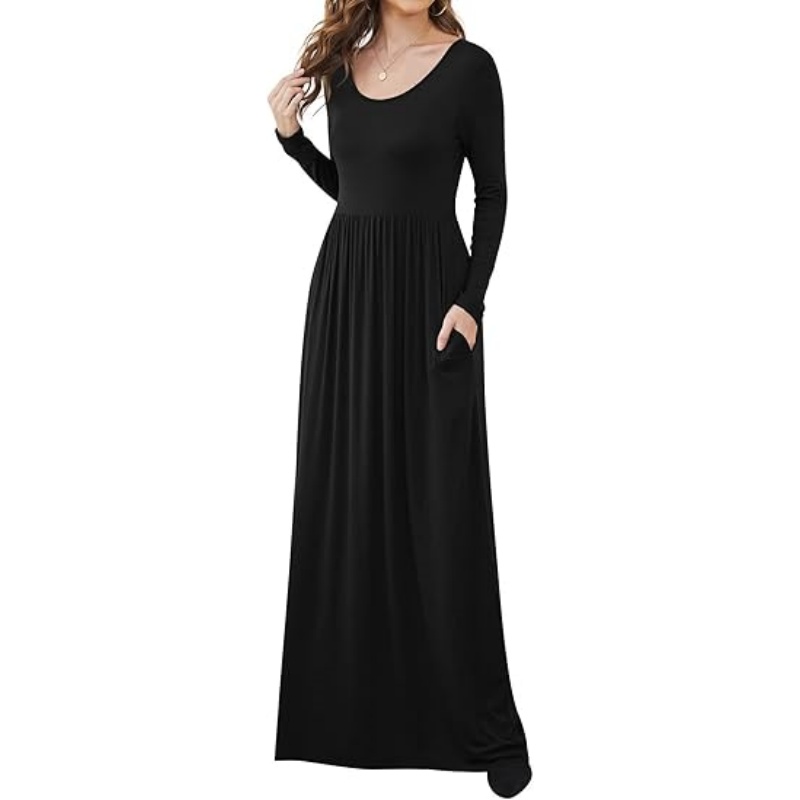 Women Casual Long Sleeve Maxi Dresses