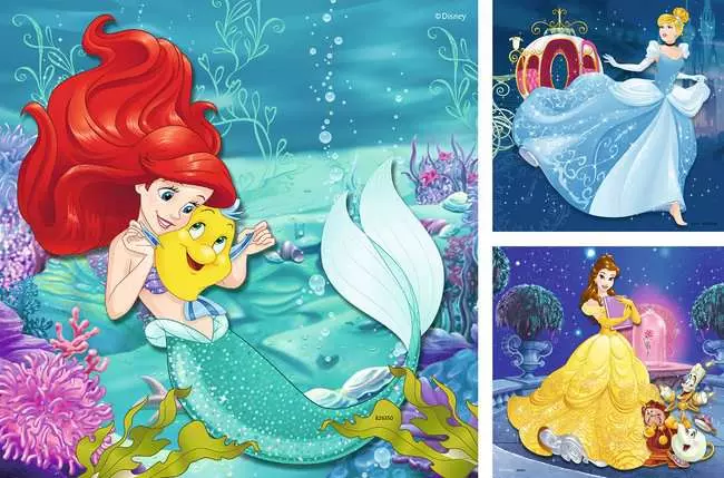 Children’s Jigsaw Puzzle Disney Princess Adventure - 3x49 Pieces Puzzle