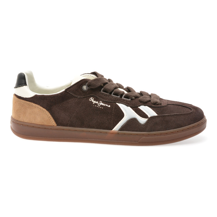 Pantofi sport PEPE JEANS maro, MS00009, din piele intoarsa