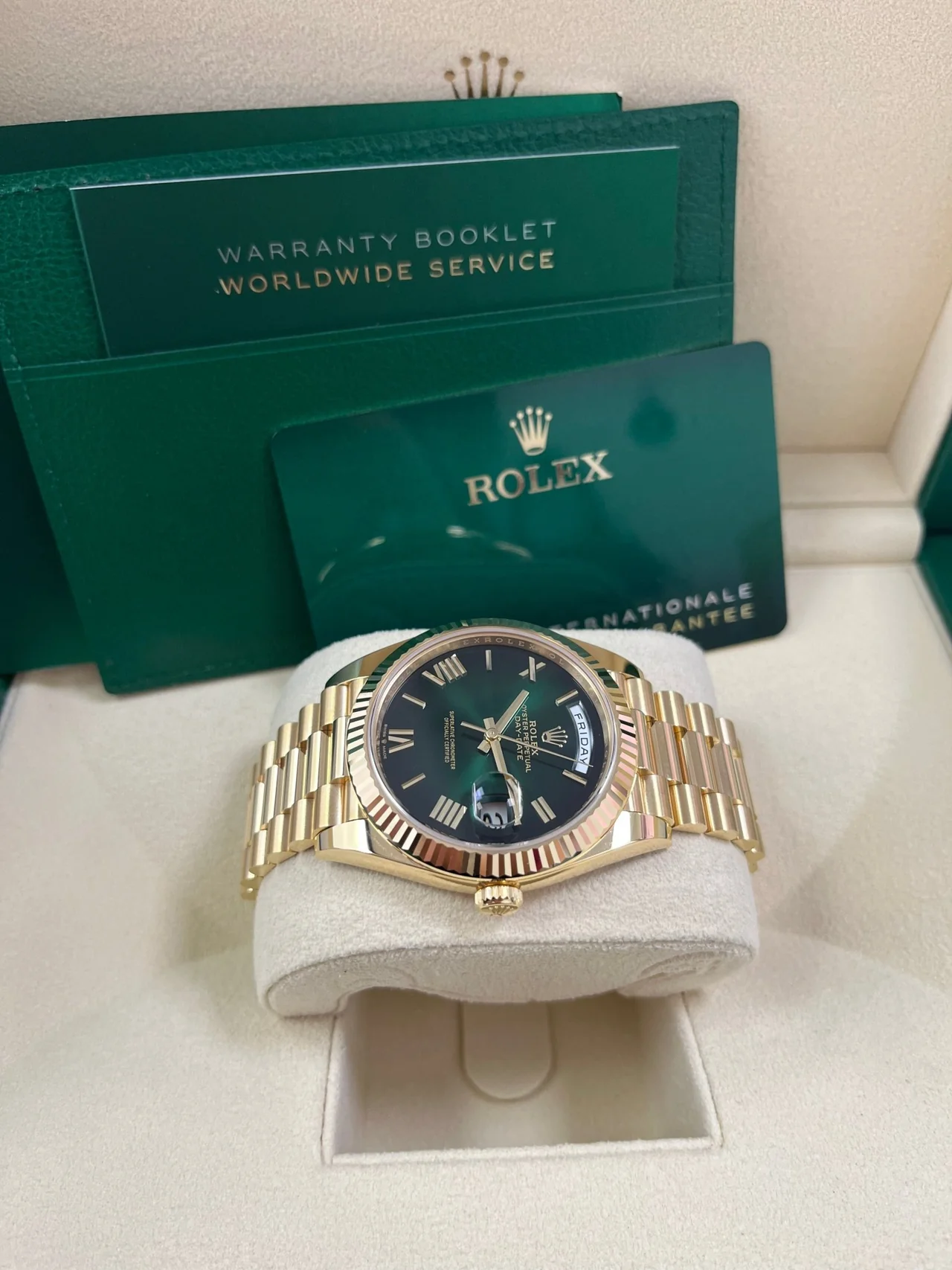 Rolex Day Date 40 Yellow Gold Green Ombre Dial M228238 00691